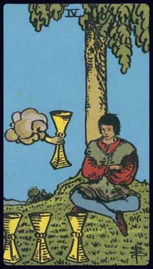 Tarotkarte Empat Cangkir