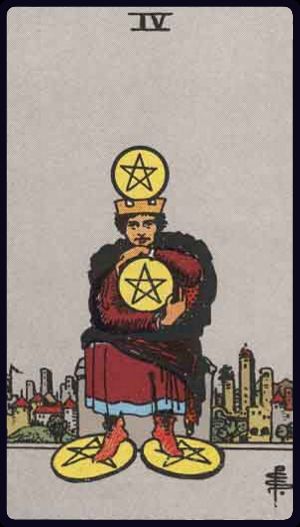 Tarotkarte Empat Koin