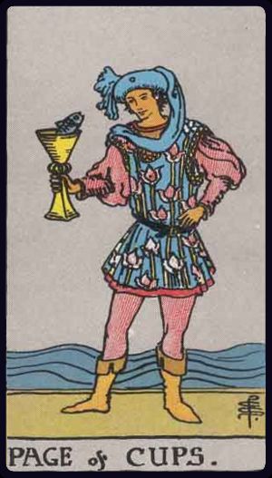 Tarotkarte Pelayan Cangkir