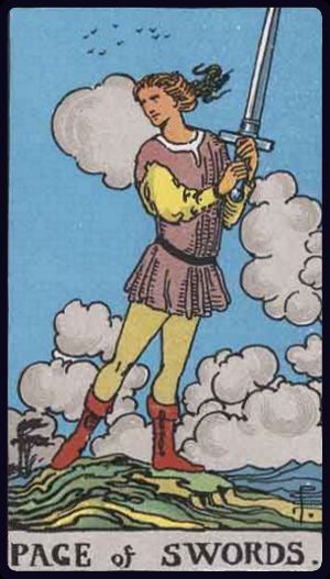 Tarotkarte Pelayan Pedang